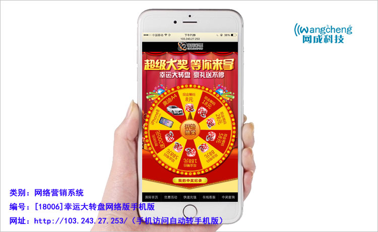 网络版幸运大转盘抽奖源码